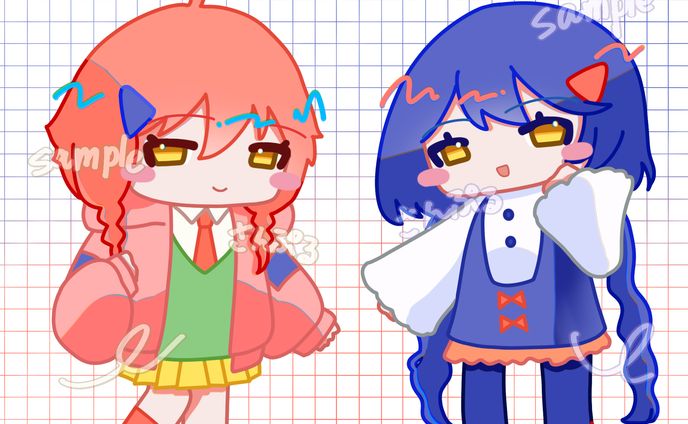 表情差分付きSDイラスト