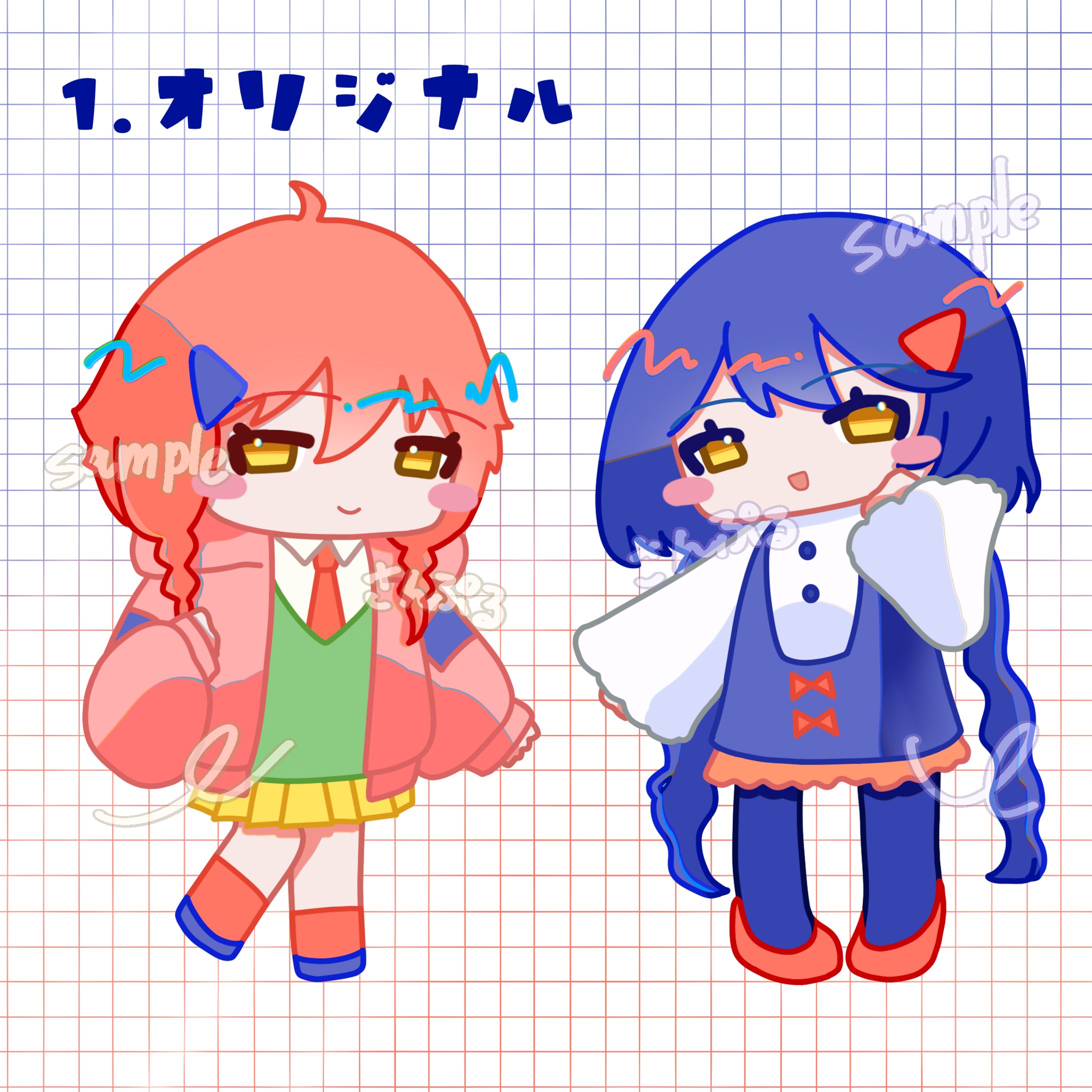 表情差分付きSDイラスト-1