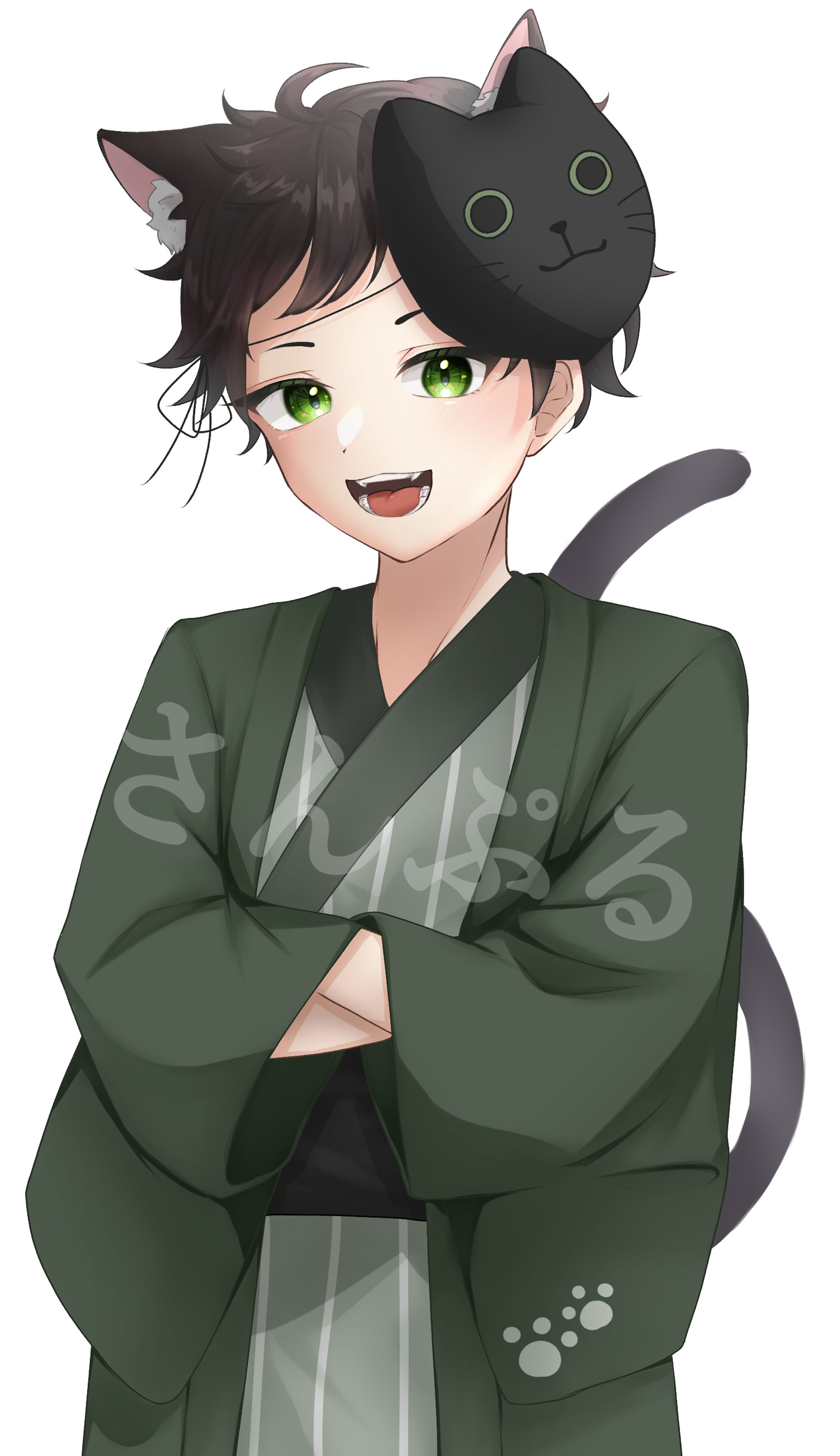 【お仕事】猫屋敷クロ 様　腰上イラスト-1