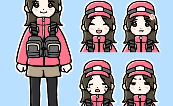 釣り女子　アイコン制作