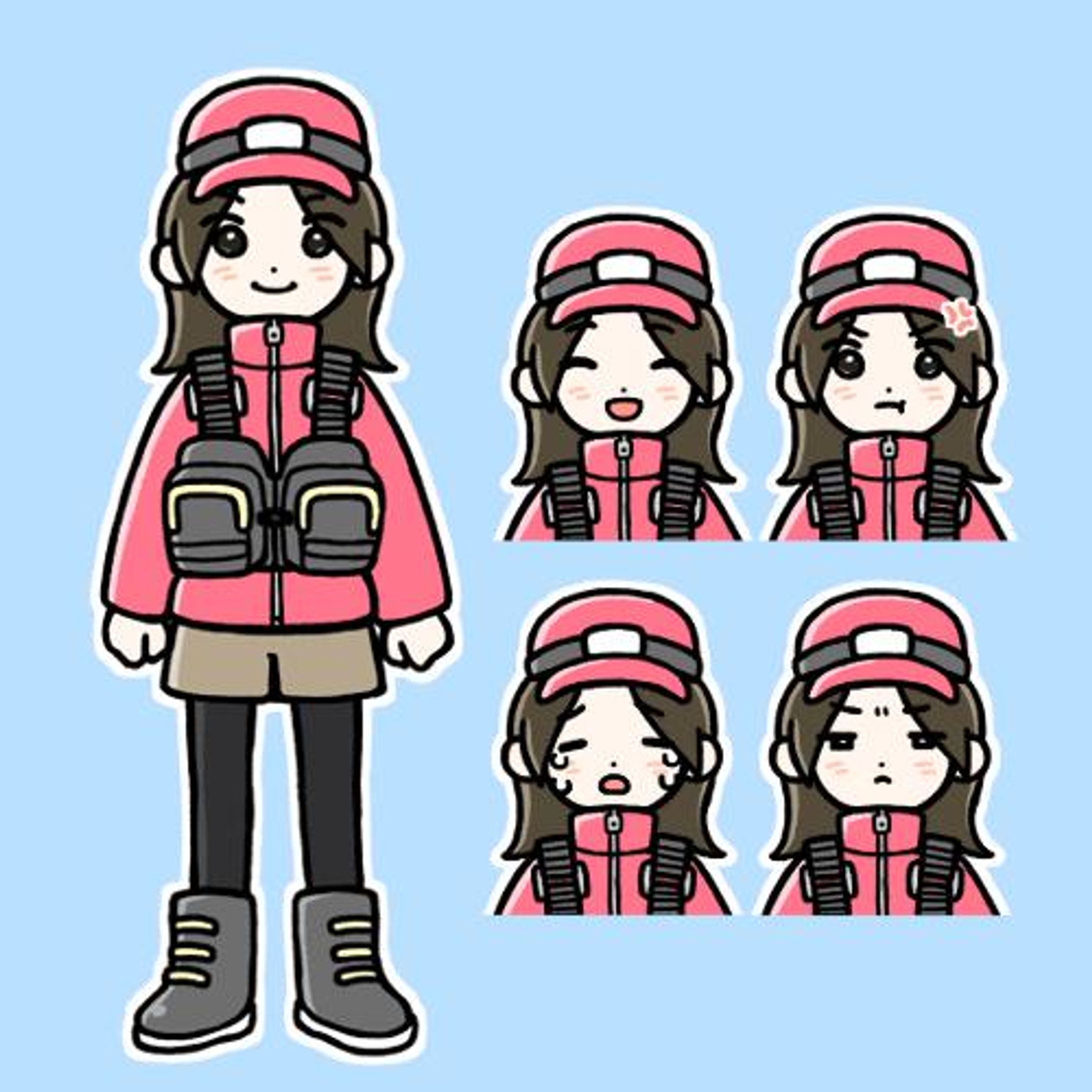 釣り女子　アイコン制作-1
