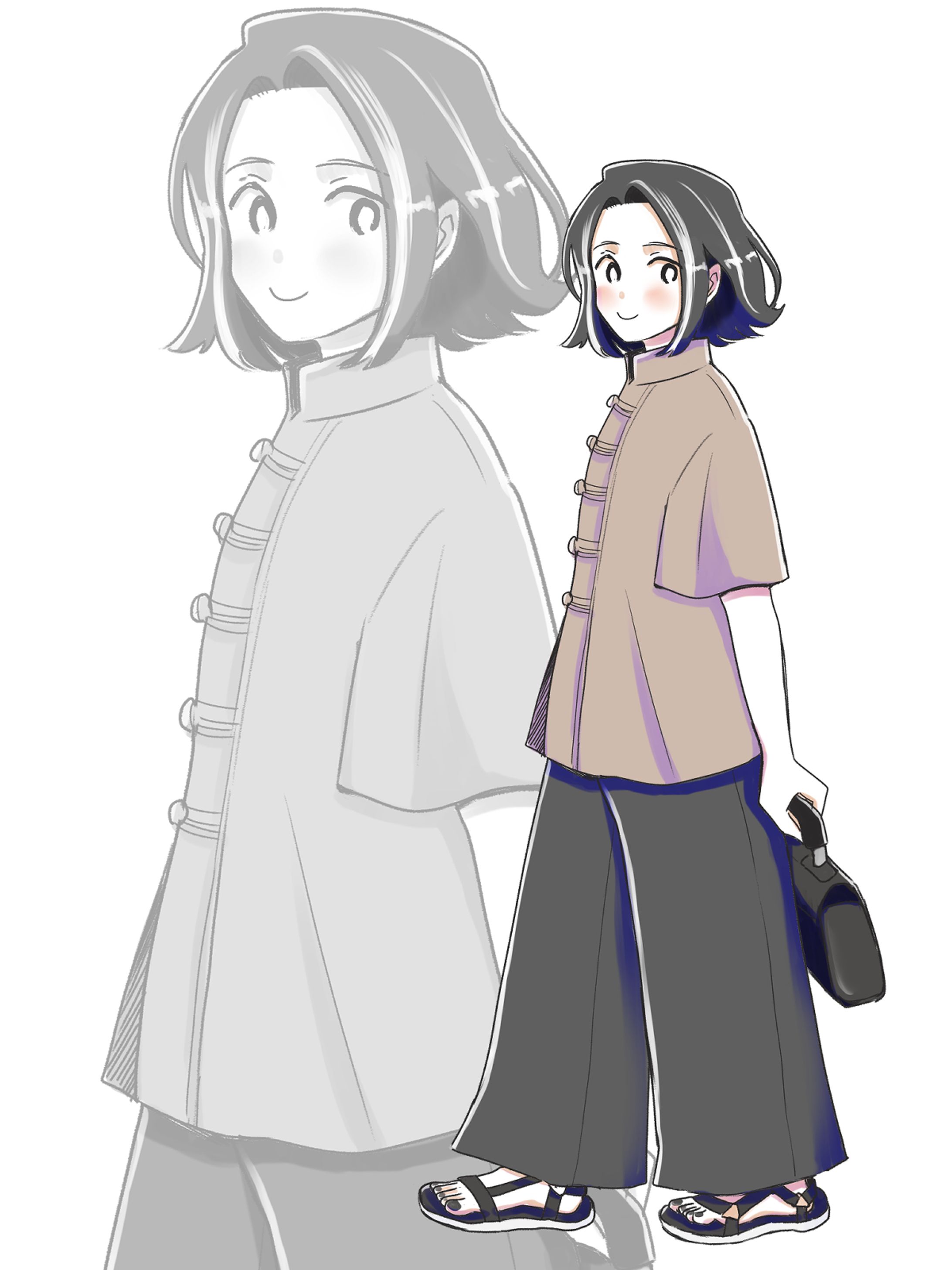 メッシュヘアの女性-1
