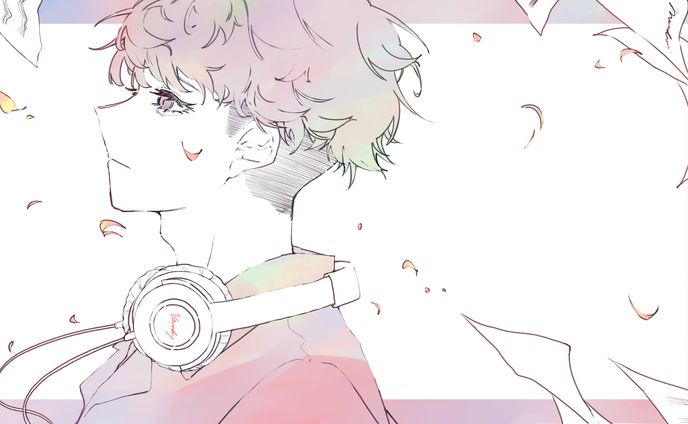 配信者、カットイラスト