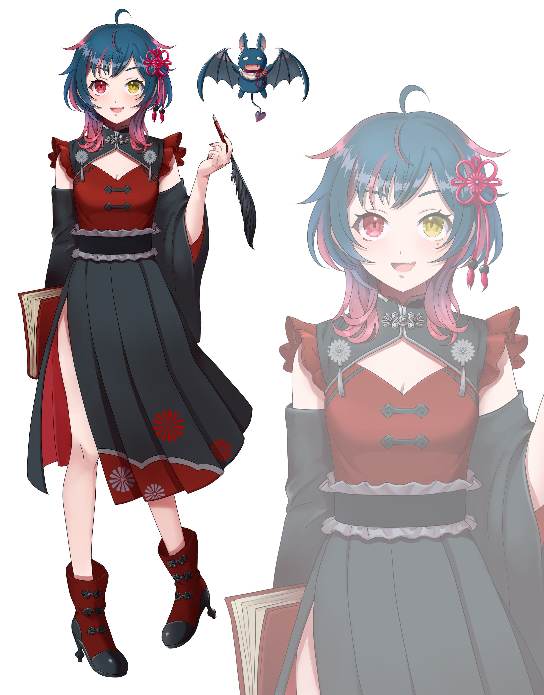 Vtuberキャラクターデザイン、表情差分納品参考-1