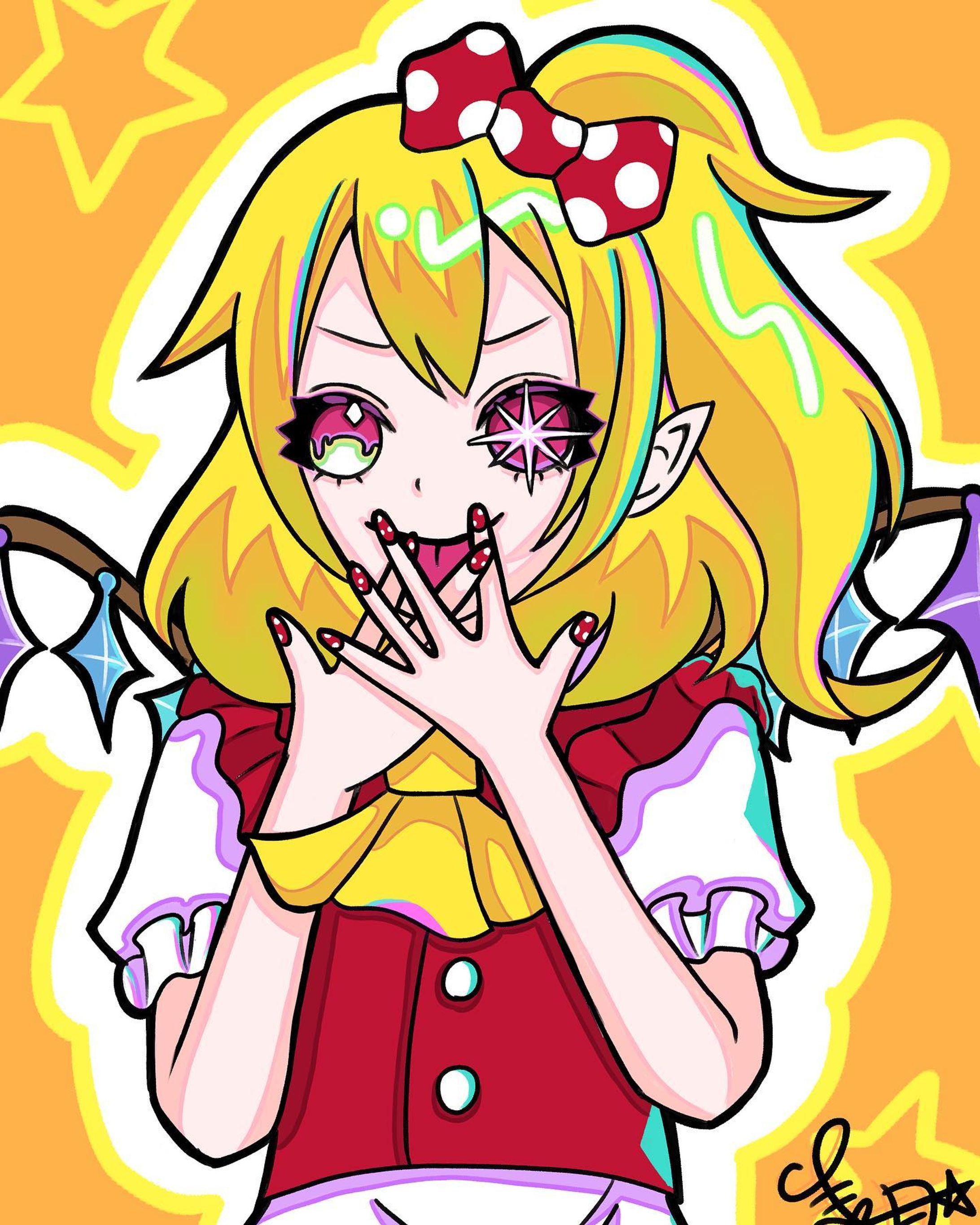 推しの子のルビーがフランちゃんに似てるなぁって思ったって話
#推しの子 
#星野ルビー 
#東方project 
#フラン
#イラスト好きな人と繋がりたい 
#絵描きさんと繋がりたい-1