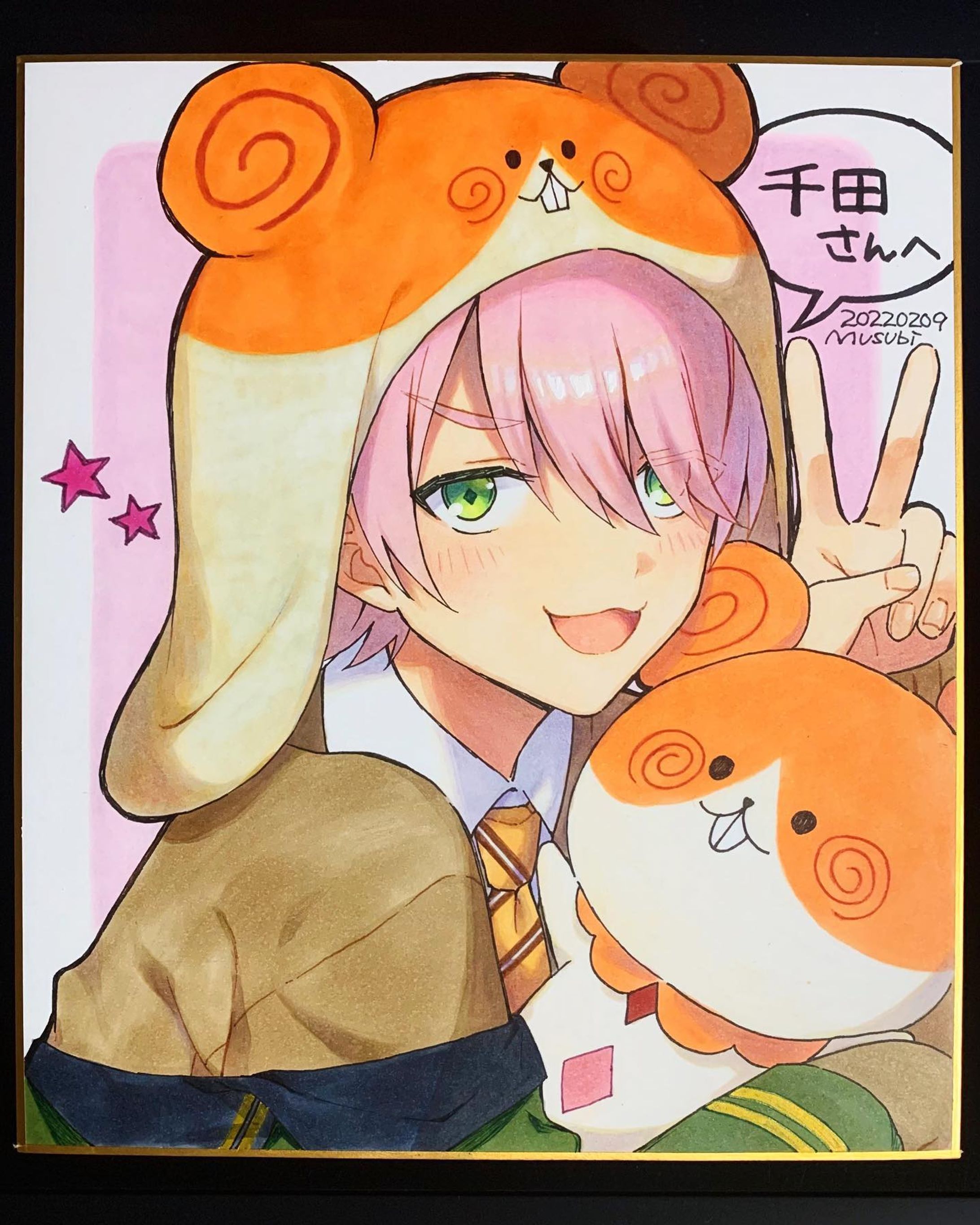 【アナログイラスト】色紙-1