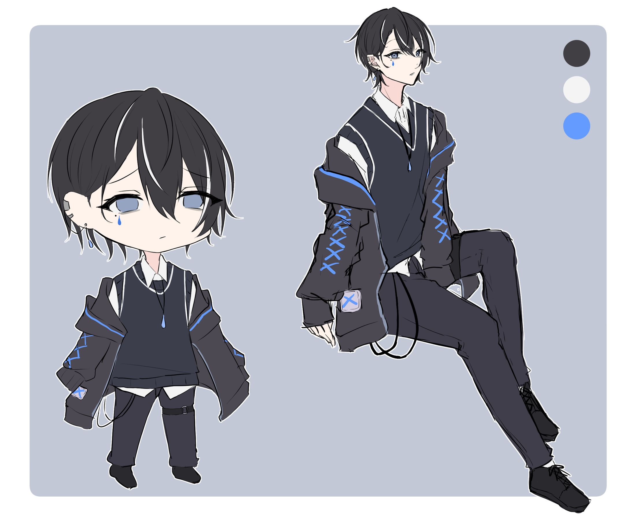 創作イラスト　ラフ-1