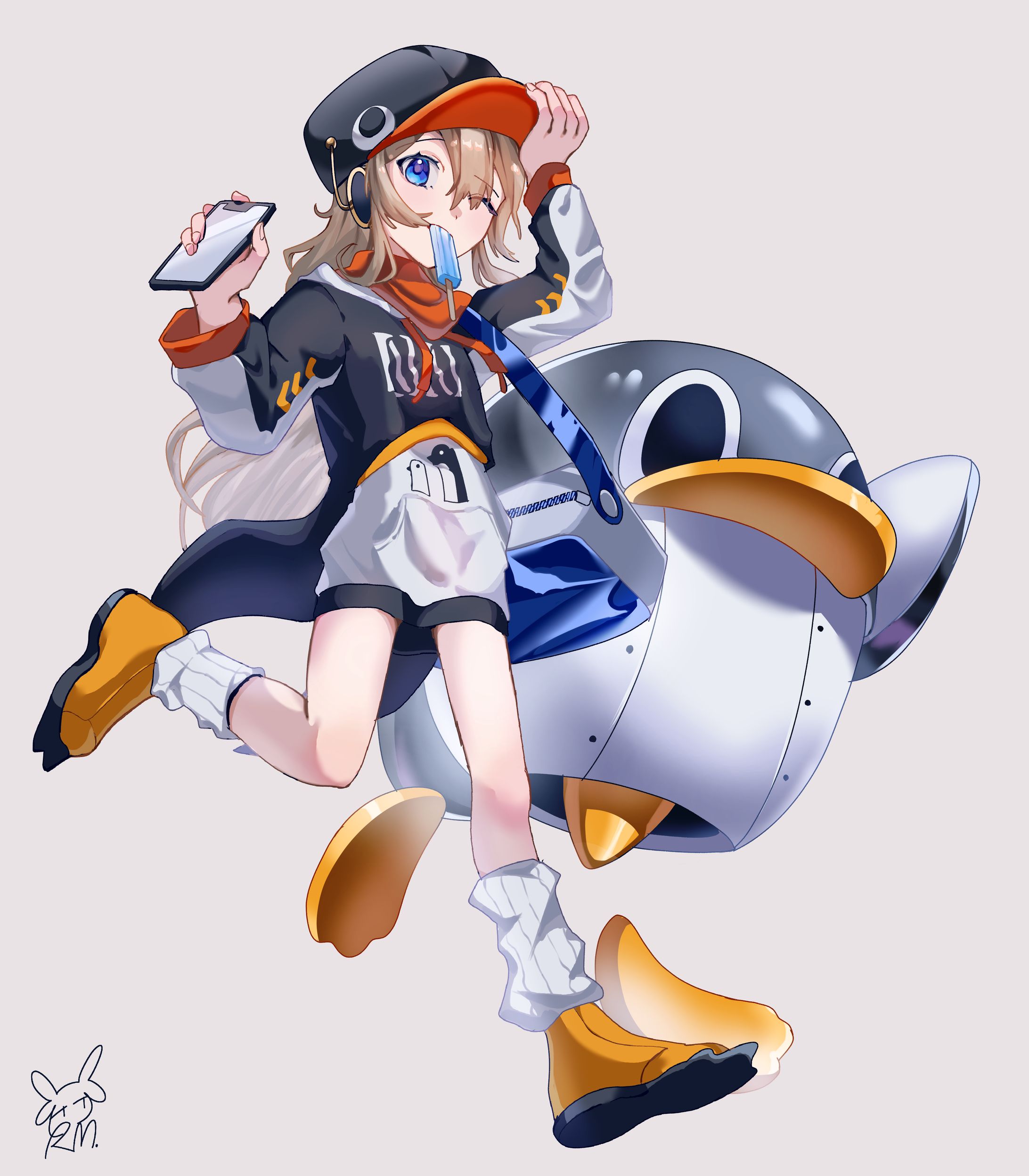 オリジナルキャラクター「サイバーペンギン」立ち絵-1