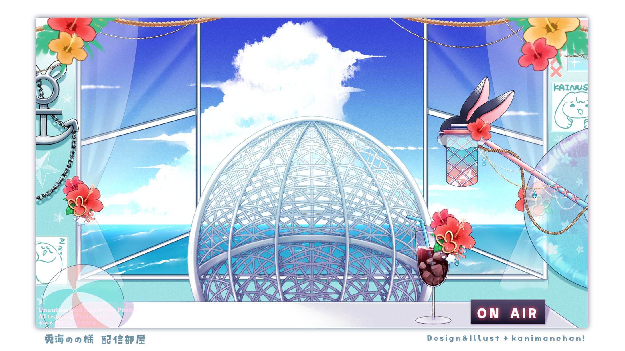 ［配信部屋│歌枠背景］兎海のの様 -1