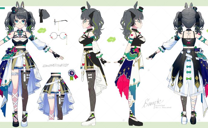 たみー様　新衣装デザイン＆三面図