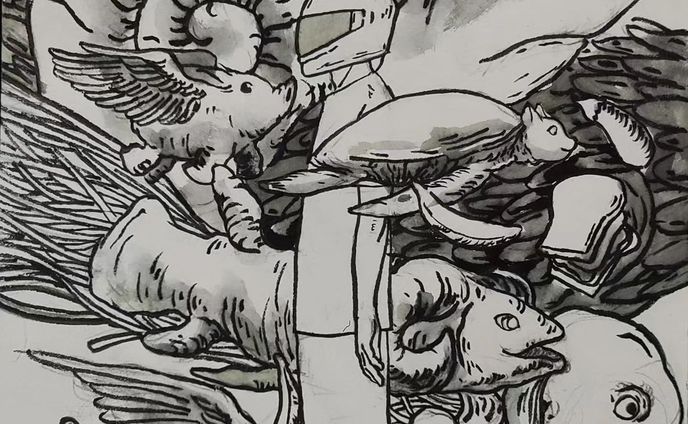 "Stream"
Throwing up some ideas on the sketch last night
.
done with @pentel_official fude brush pen
.
.
.
.
.
.
.
.
.
.
.
#sketch #original #ink #fish #animals #drawing #line #lines #pencil #pentel #octopus #snail #shark #cat #turtle #fantasy #art #arts #black #draw