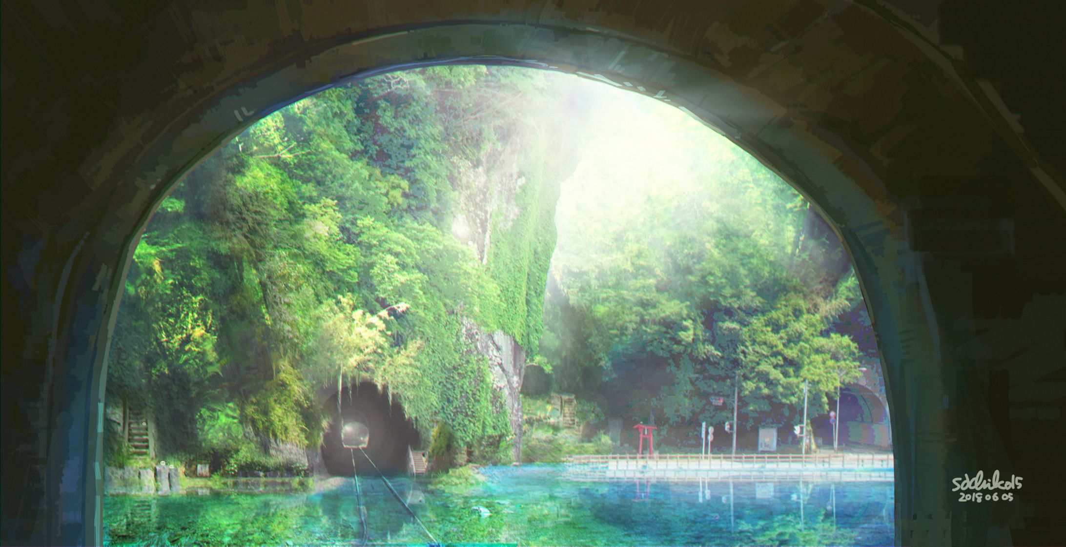 tunnel in the woods-1