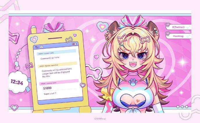 【V4mirai】Poma Pon様 配信画面・予定表