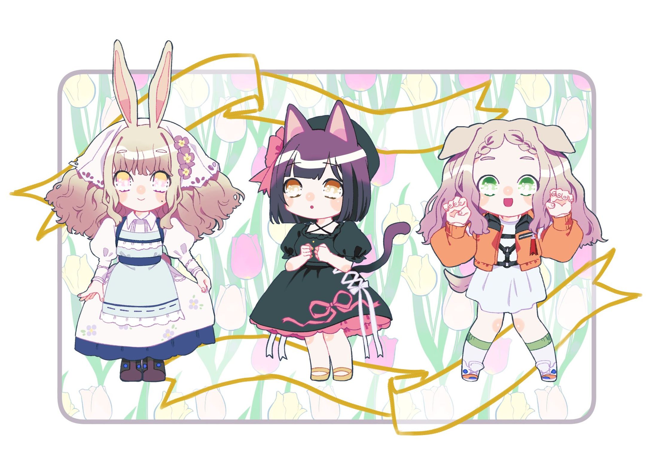けもみみの女の子SDキャラクター-1