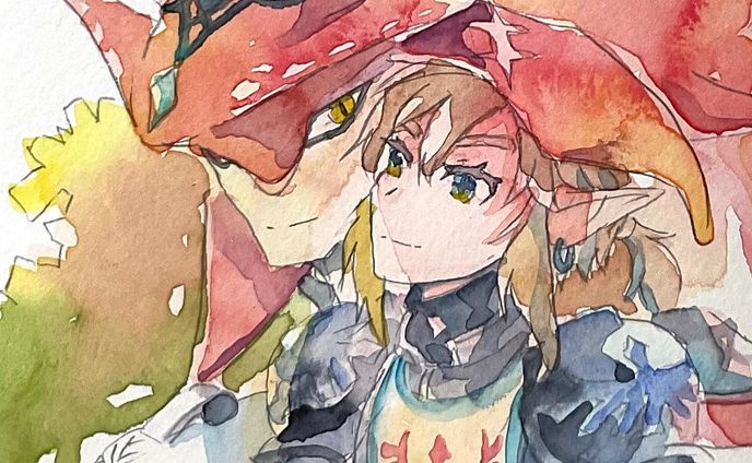#sidlink #zeldabreathofthewild #botw #watercolor #シドリン #ゼルダの伝説ブレスオブザワイルド #水彩