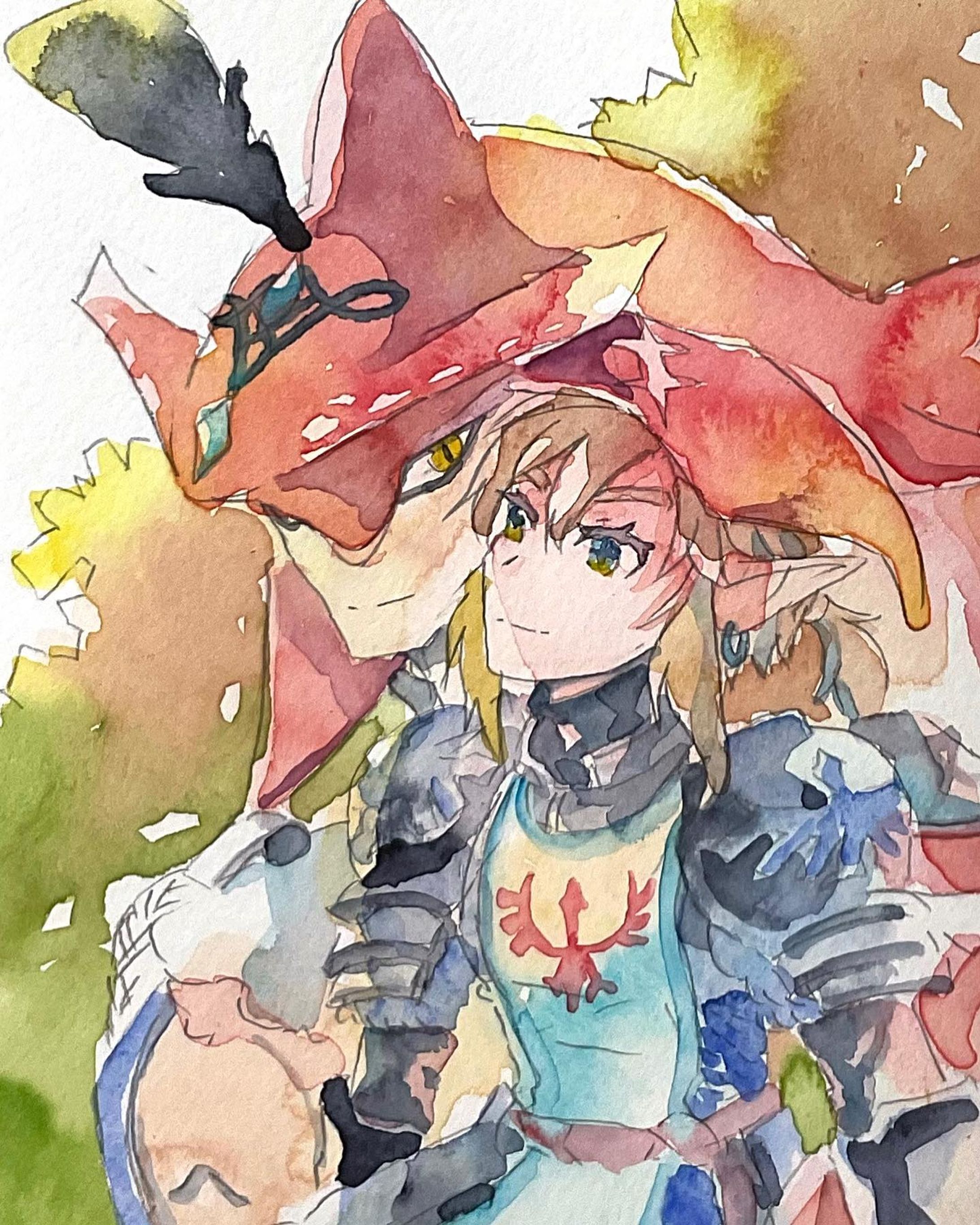 #sidlink #zeldabreathofthewild #botw #watercolor #シドリン #ゼルダの伝説ブレスオブザワイルド #水彩-1