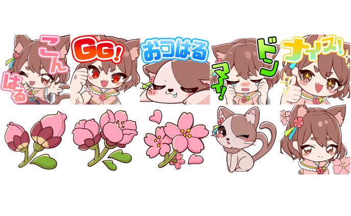 【露野はる様】配信用スタンプ・バッジ