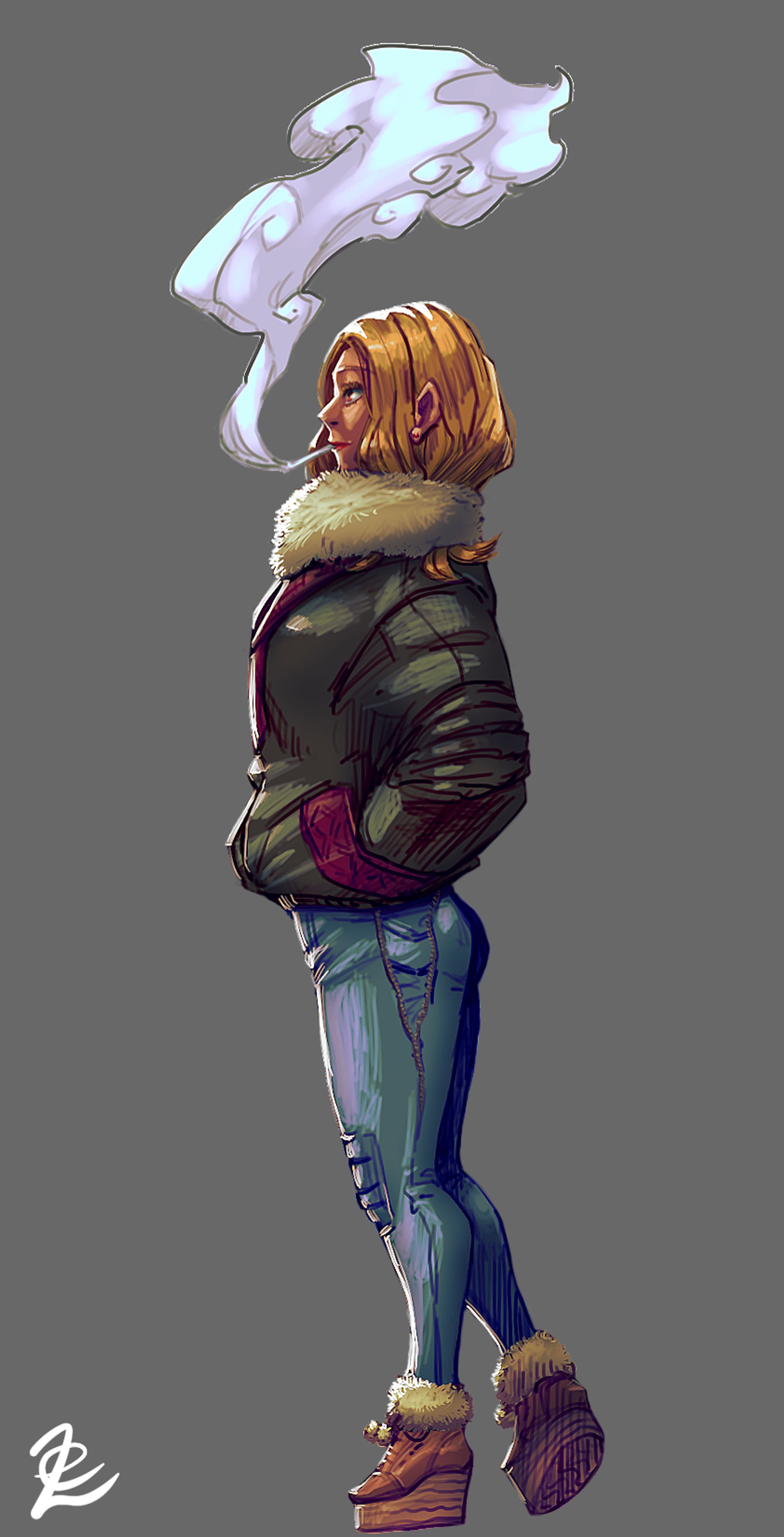 煙草お姉さん-1