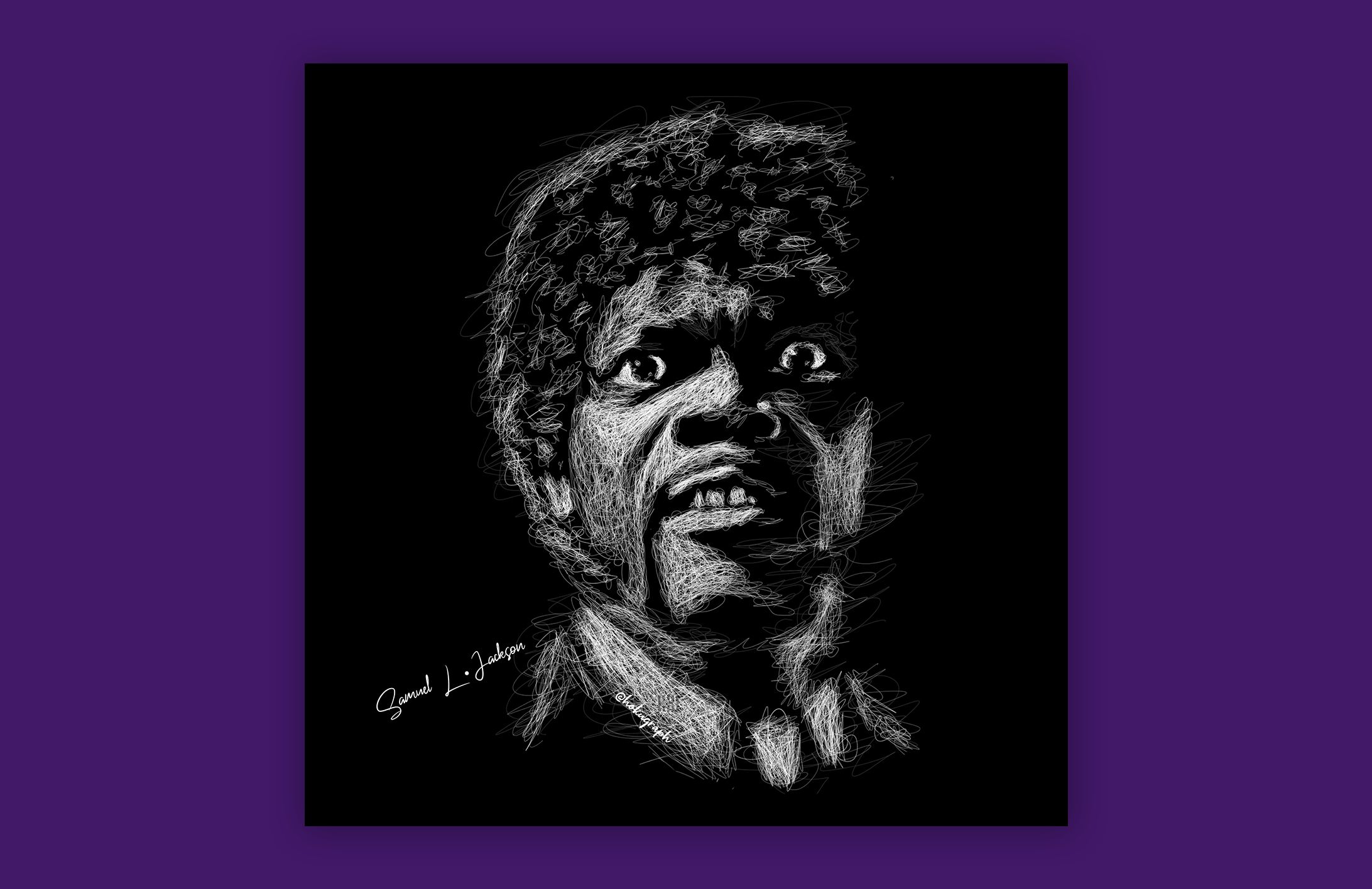 Samuel L Jackson Scribble Art-1