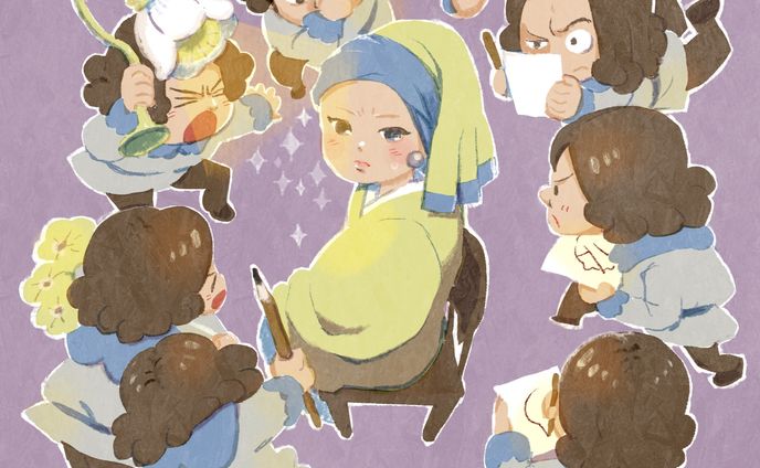 名画リメイク「真珠の耳飾りの少女」