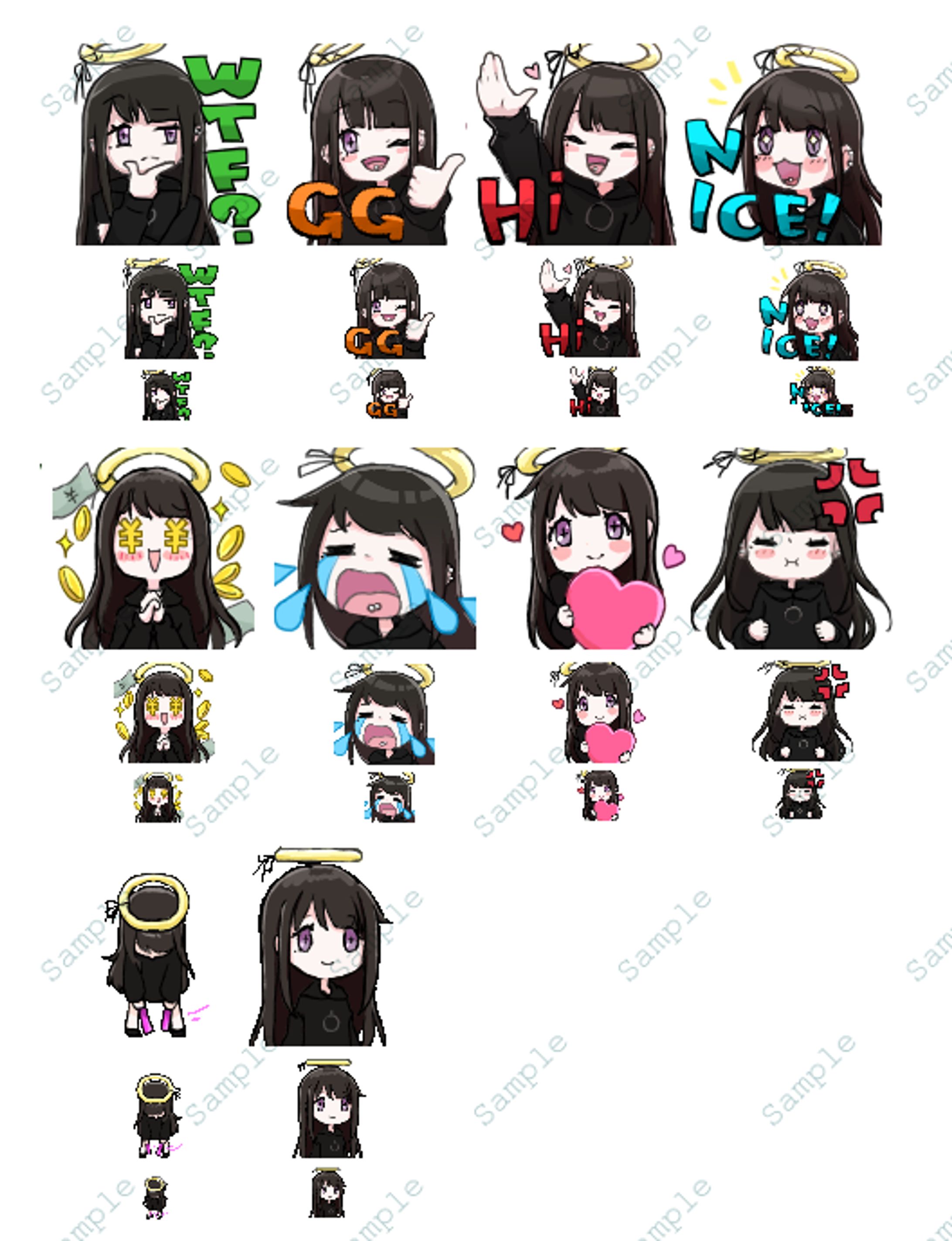 【comission】大崎ちゃんTwitchスタンプ-1