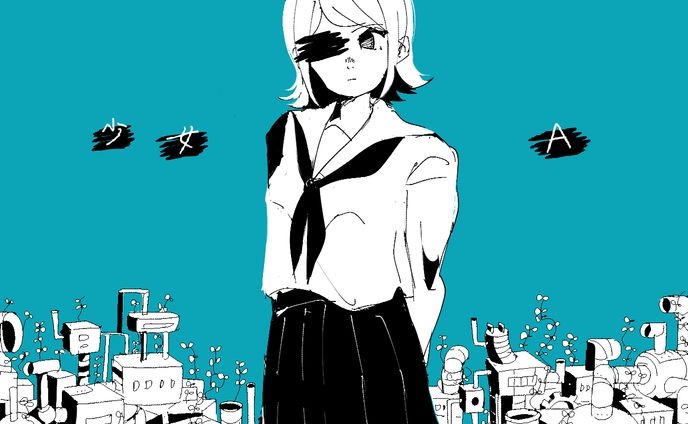 少女A 二次創作イラスト