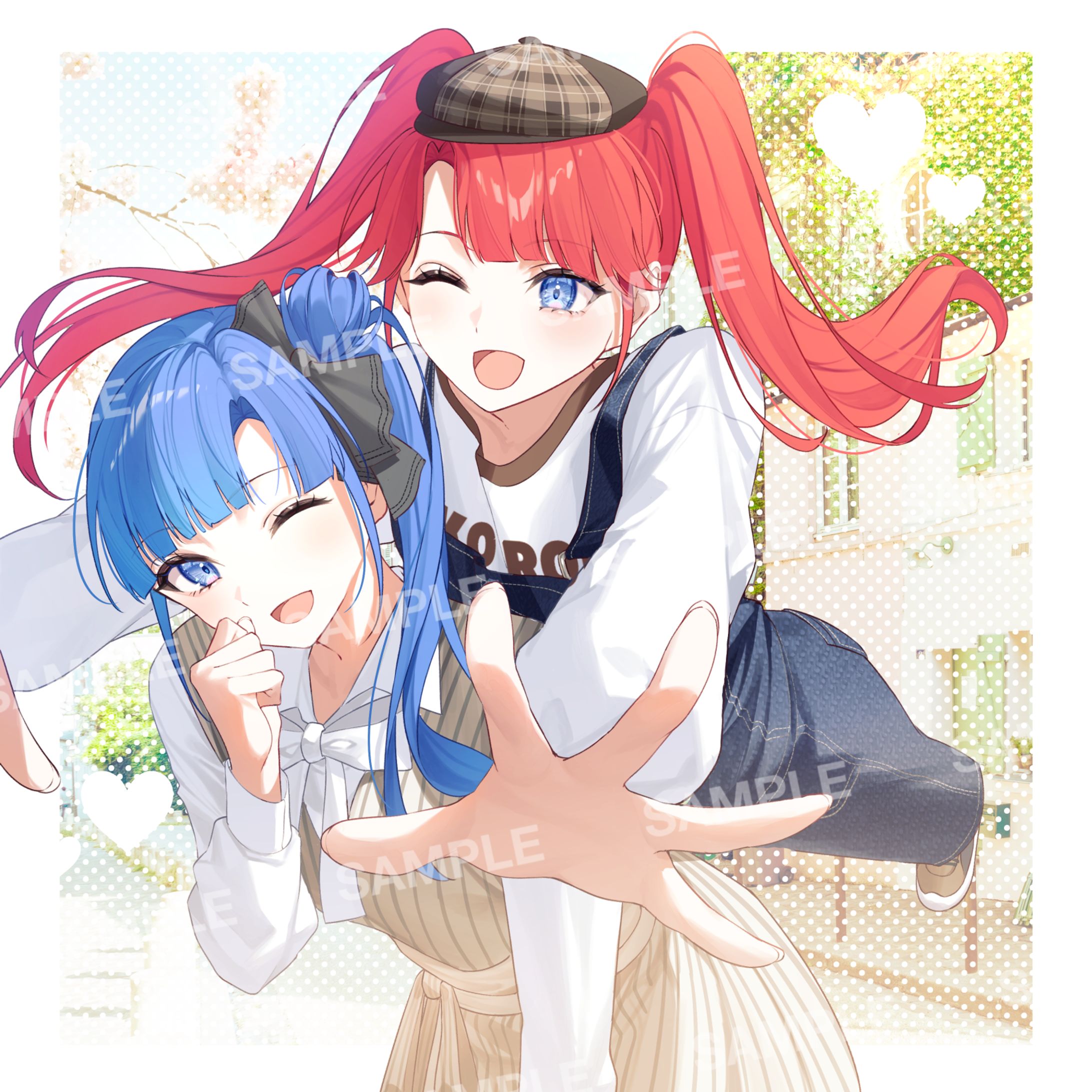 【お仕事】MARUMOCHI from HoneyWorks様 『M学園（仮）』『ココロペア』ジャケットイラスト-1