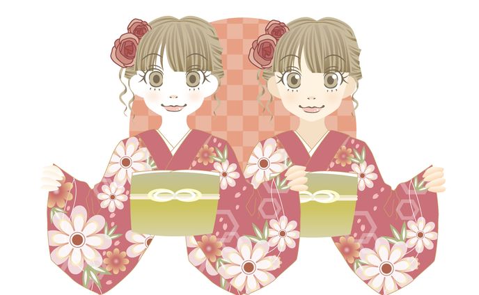 成人式　振袖イラスト