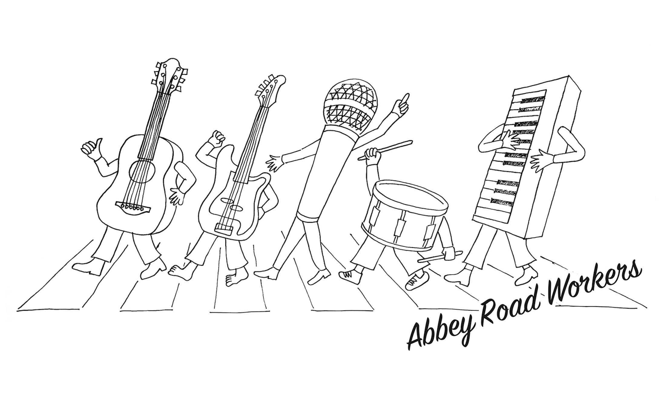 「Abbey Road Workers」Tシャツ-1