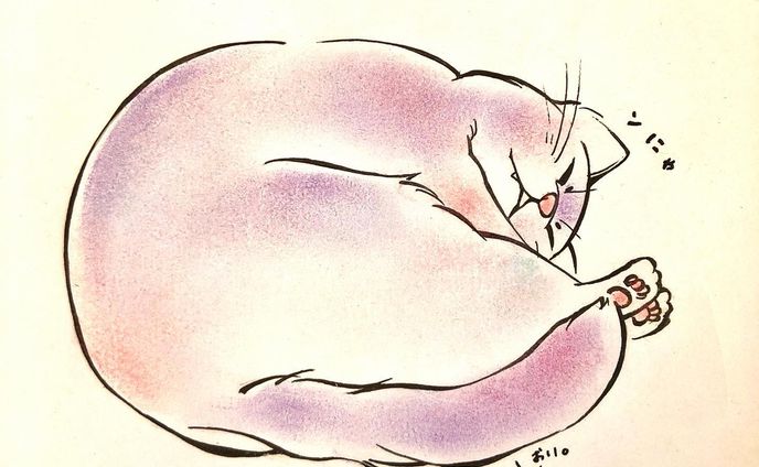 グッズ用、色鉛筆画