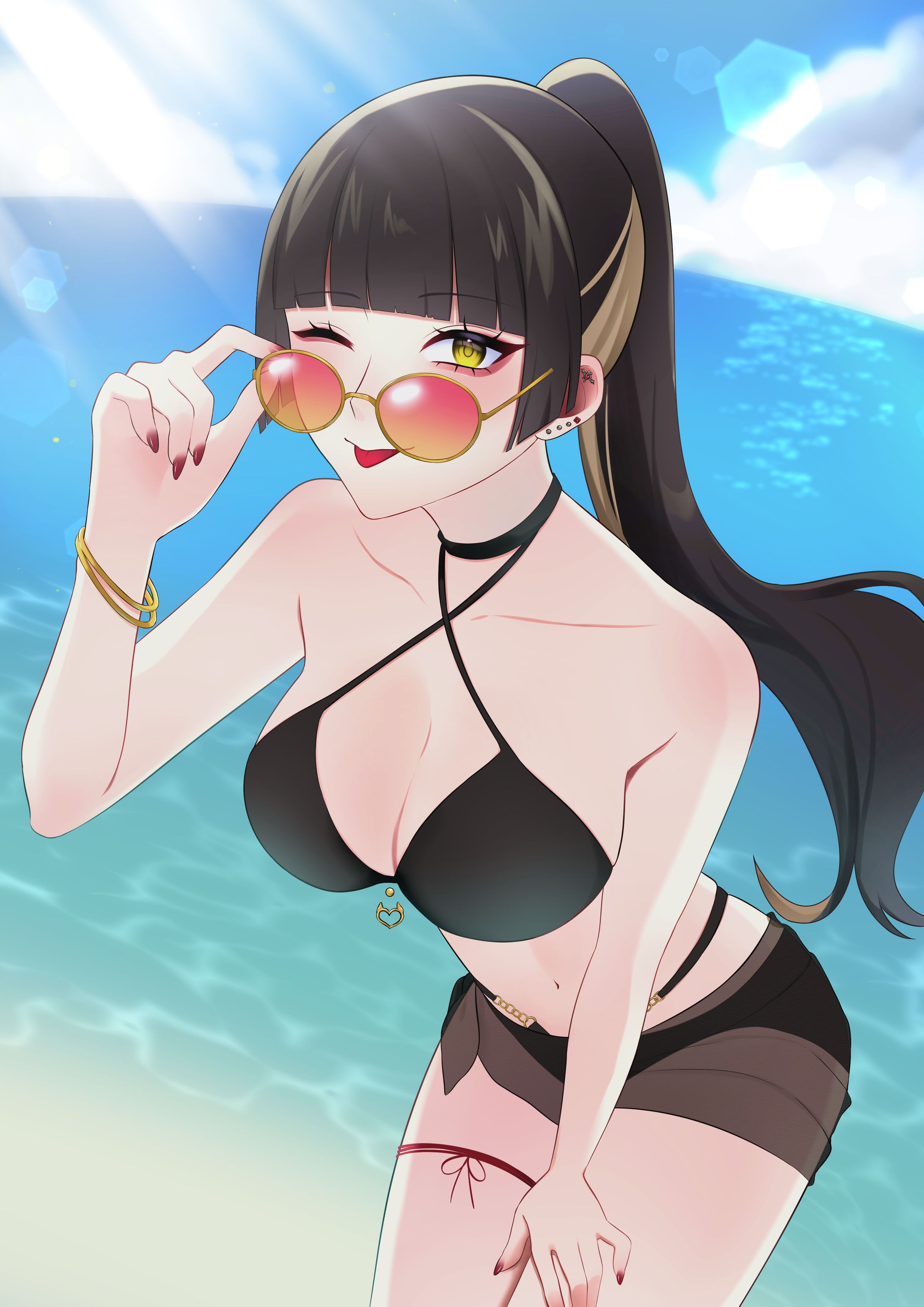 【美甘ひめ様】水着 一枚絵＆デフォルメイラスト-1