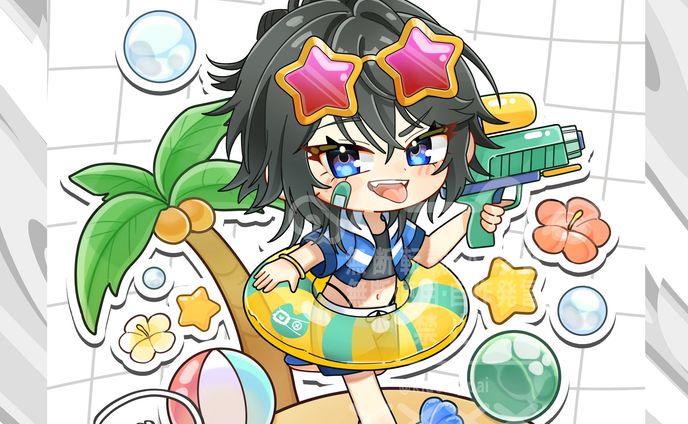 【オリジナル】水着量産SDイラスト