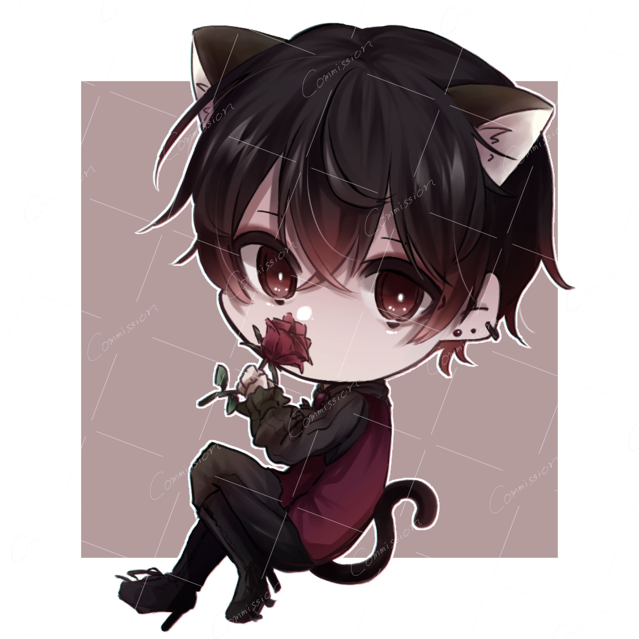 黒瀬ルイ 様　Twitcastingお茶爆用イラスト-1