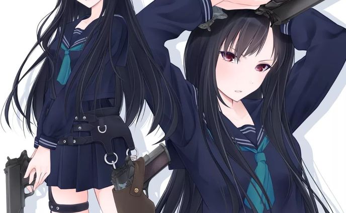 武器×女子
二丁拳銃ちゃん
#イラスト
