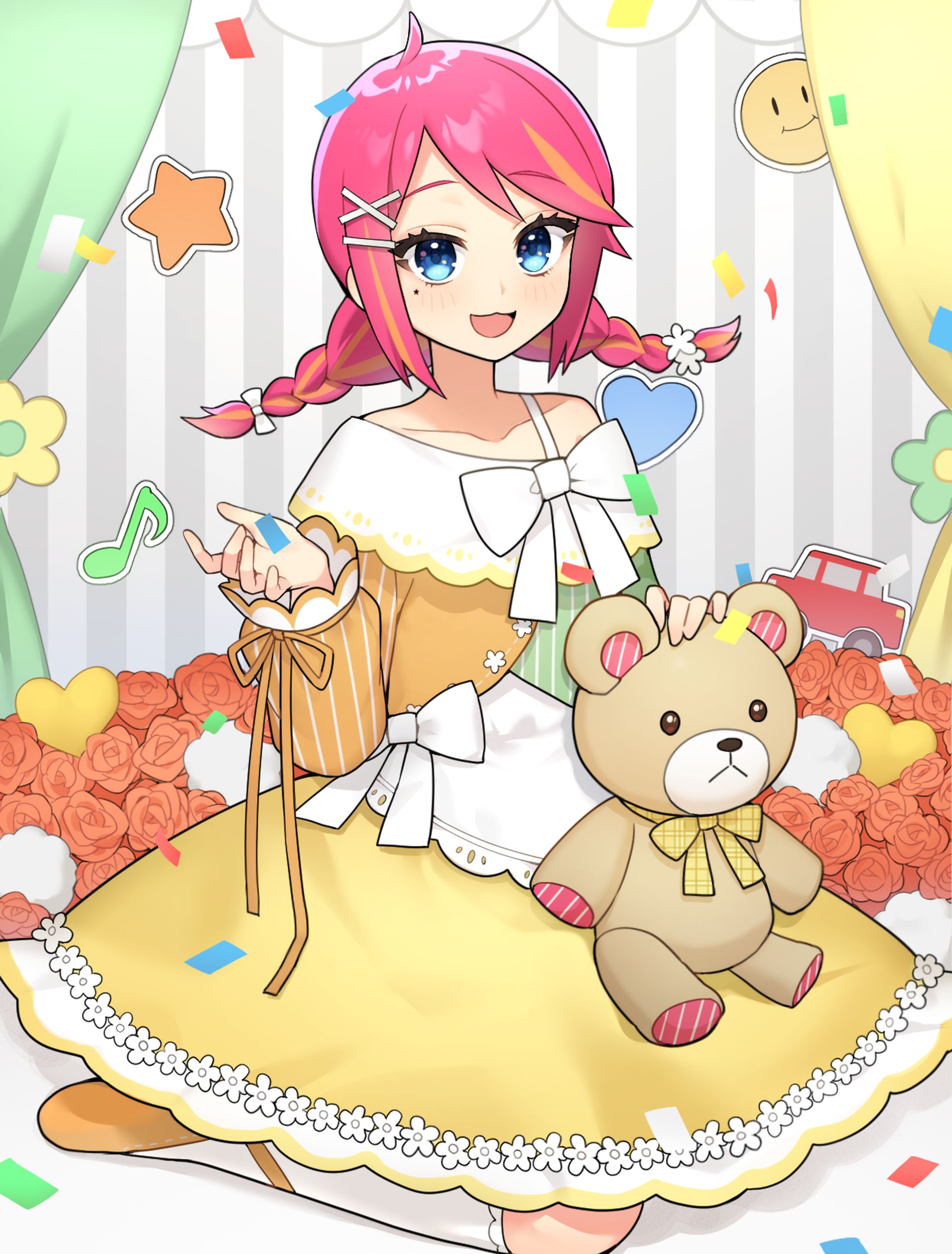 草刈珠稀様1周年記念イラスト-1