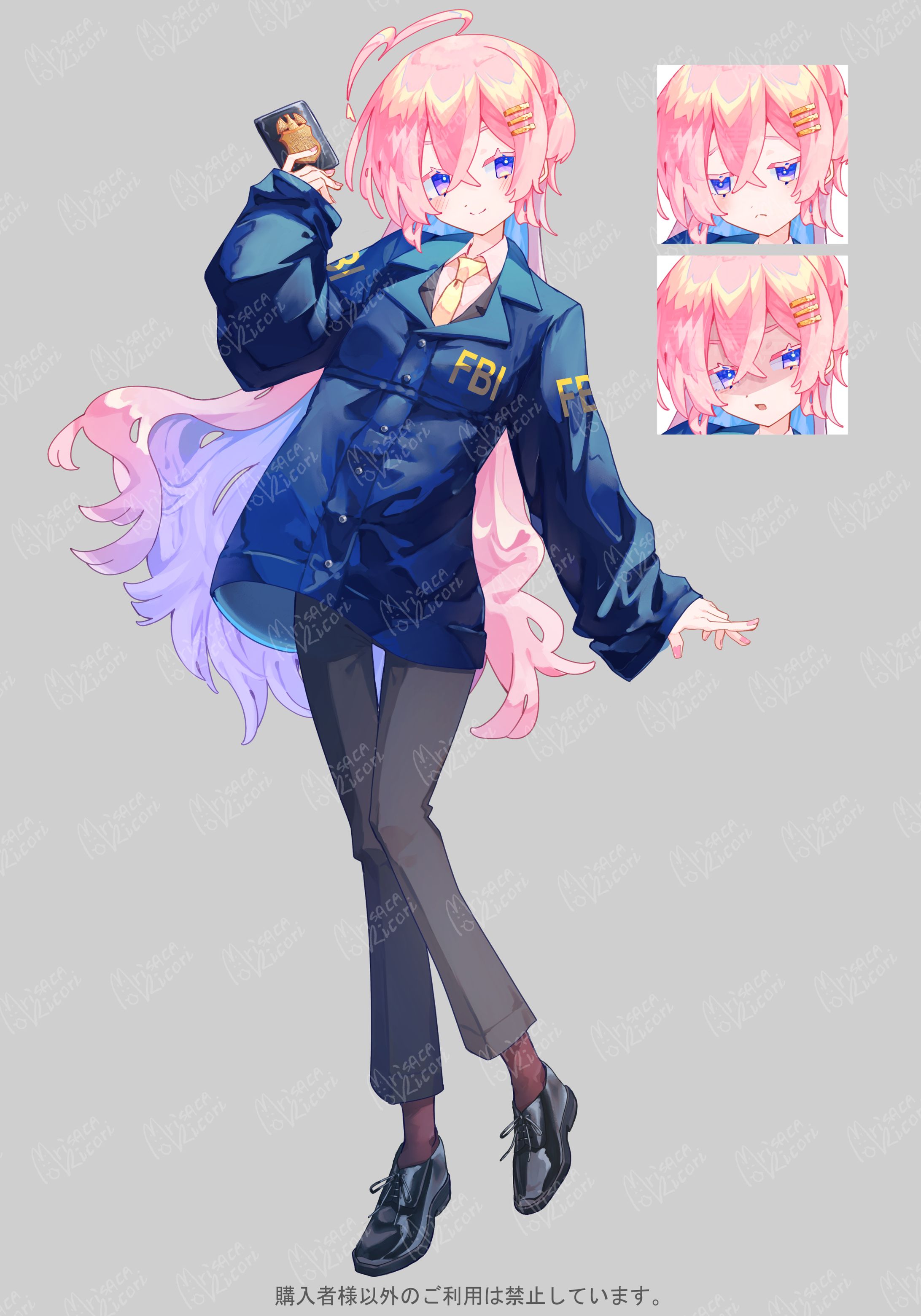 【立ち絵サンプル】ピンク髪の女性-1