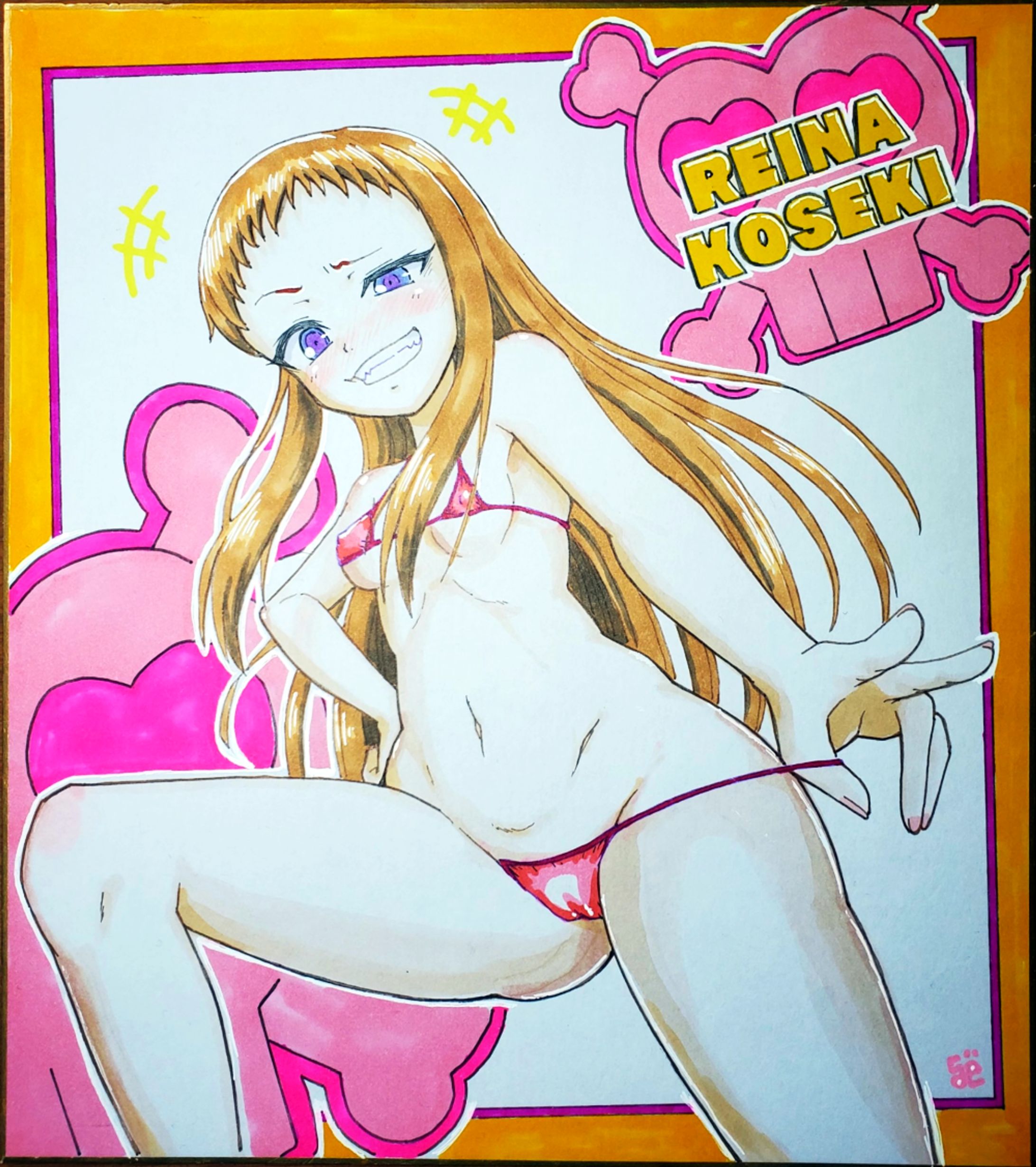 小関麗奈　アナログ色紙-1