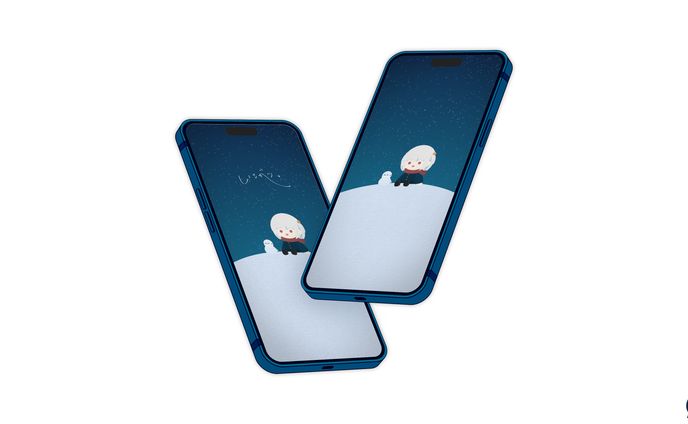 ILLUSTRATION┊︎1月のスマホ壁紙 水豹よてに