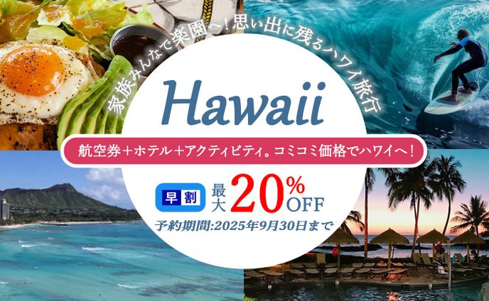 【仮想バナー】ハワイ旅行