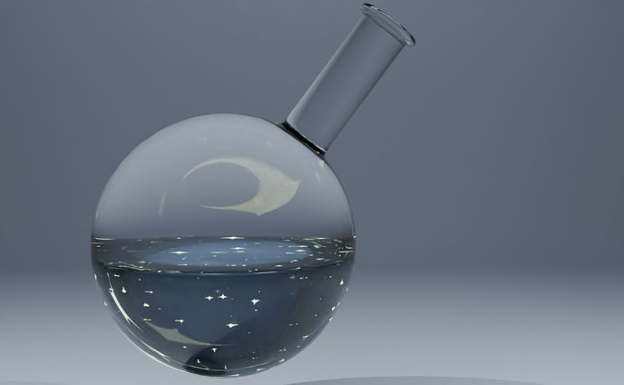 グラス夜空