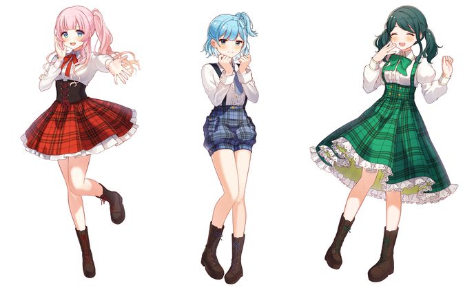 澄様、あまねもも様、ミソラソラ様　歌ってみた用立ち絵、デフォルメイラスト