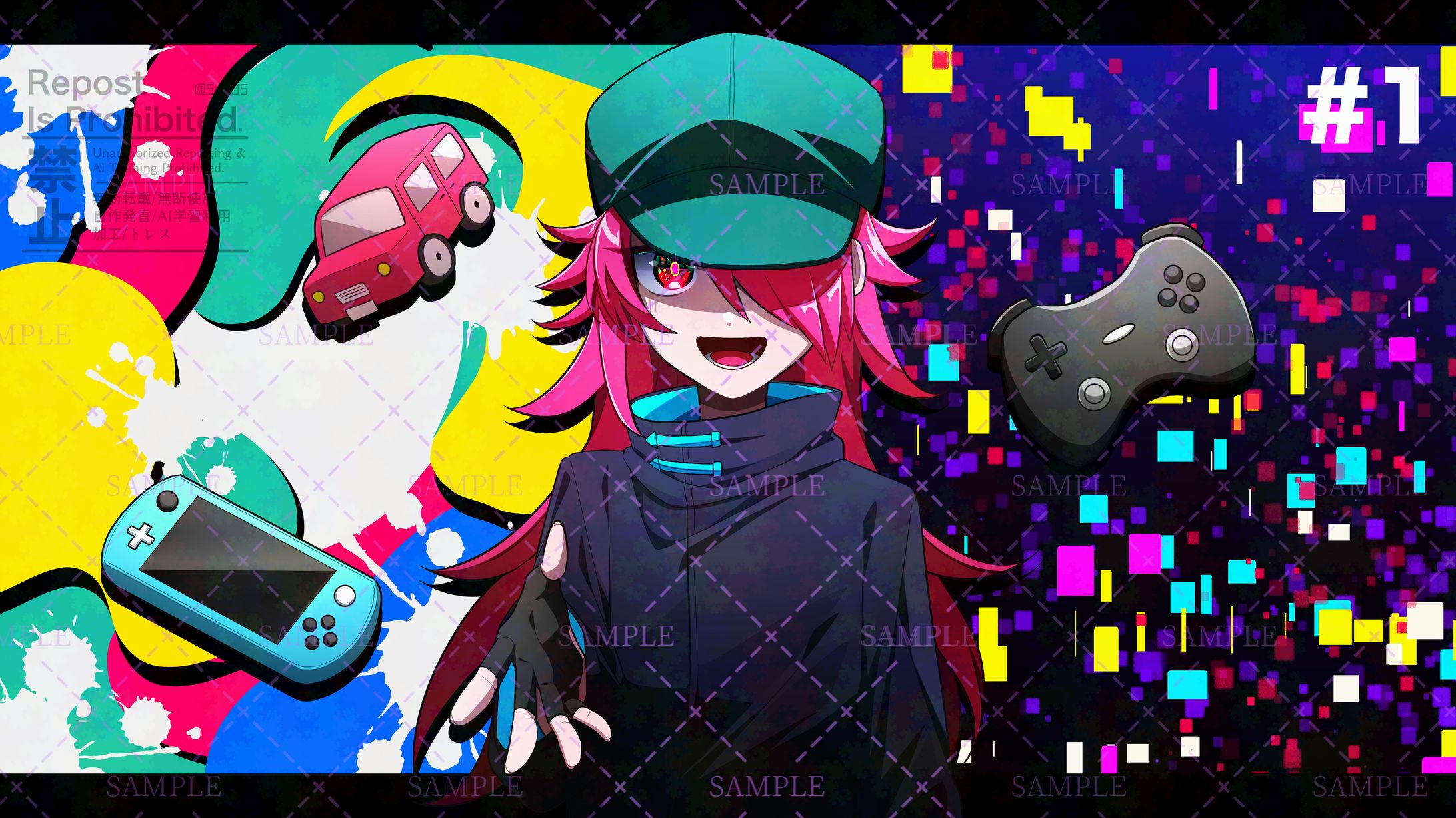 【work】残光テールランプ 様 /動画サムネイラストイラスト-1