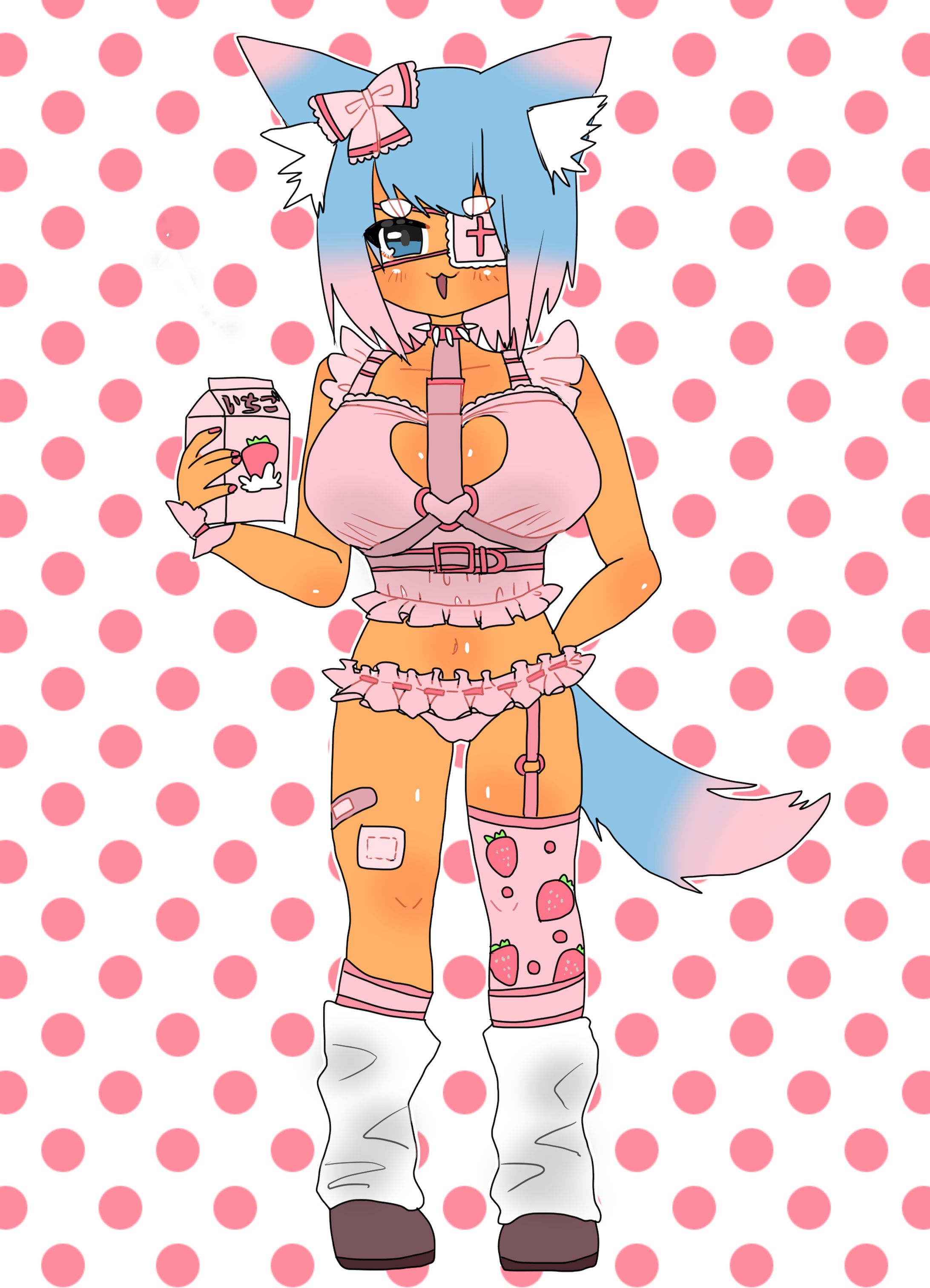 Girl in strawberry underwear-1