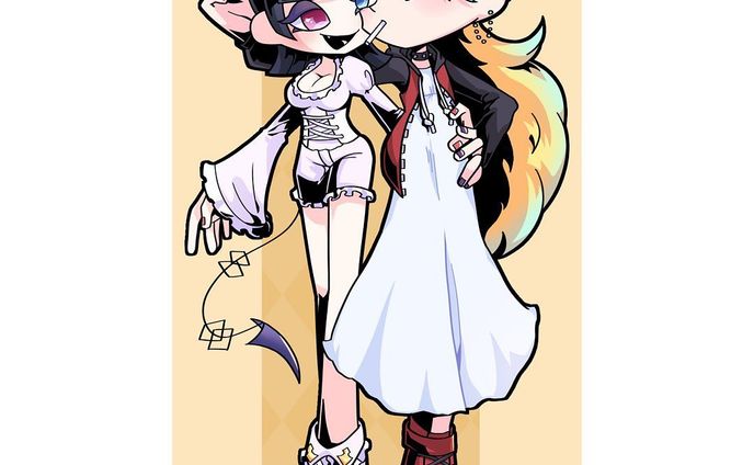 .
あなたが羨ましいわ
⁡
⁡仲良しな2人

#イラスト #オリジナル #デフォルメ #メディバンペイント