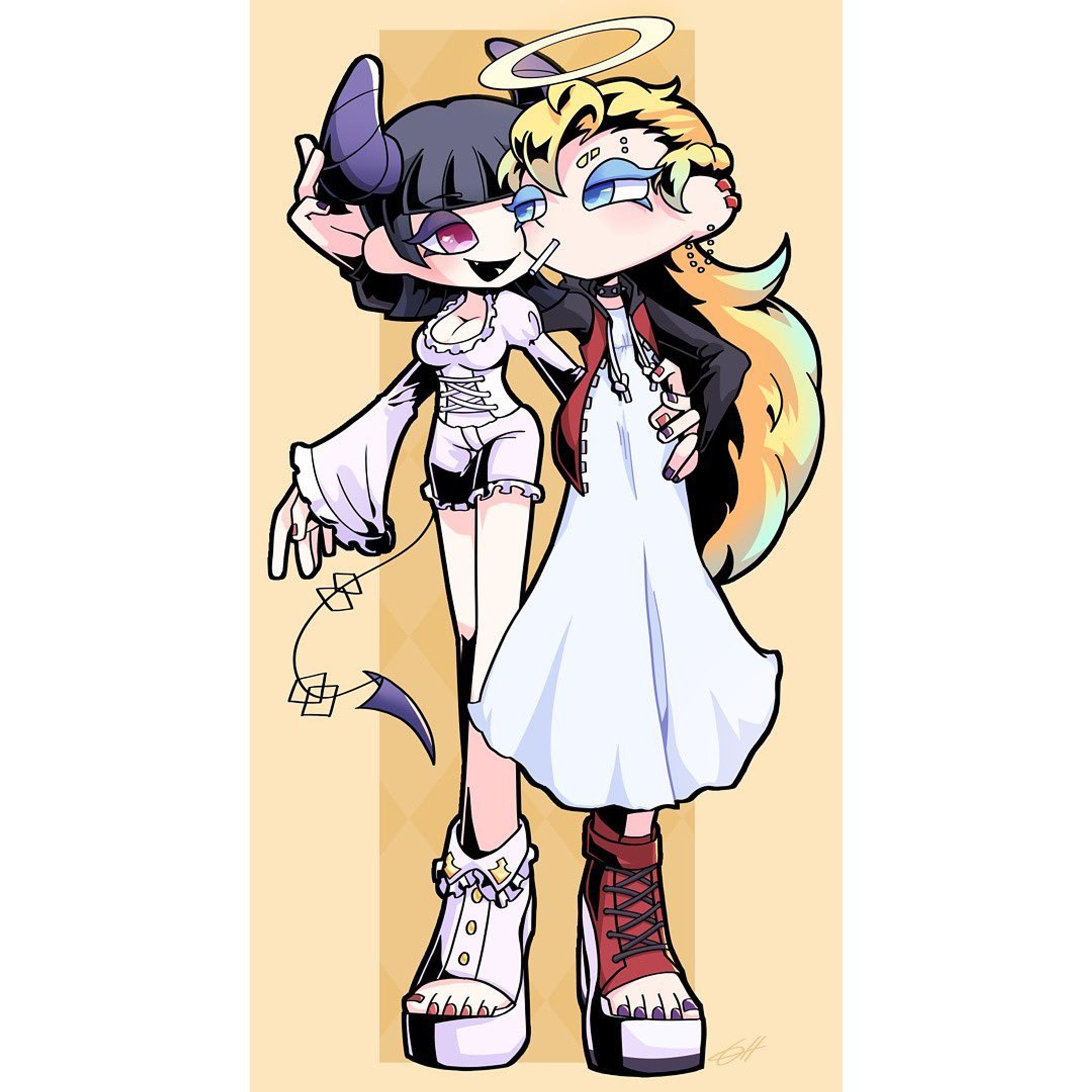 .
あなたが羨ましいわ
⁡
⁡仲良しな2人

#イラスト #オリジナル #デフォルメ #メディバンペイント-1