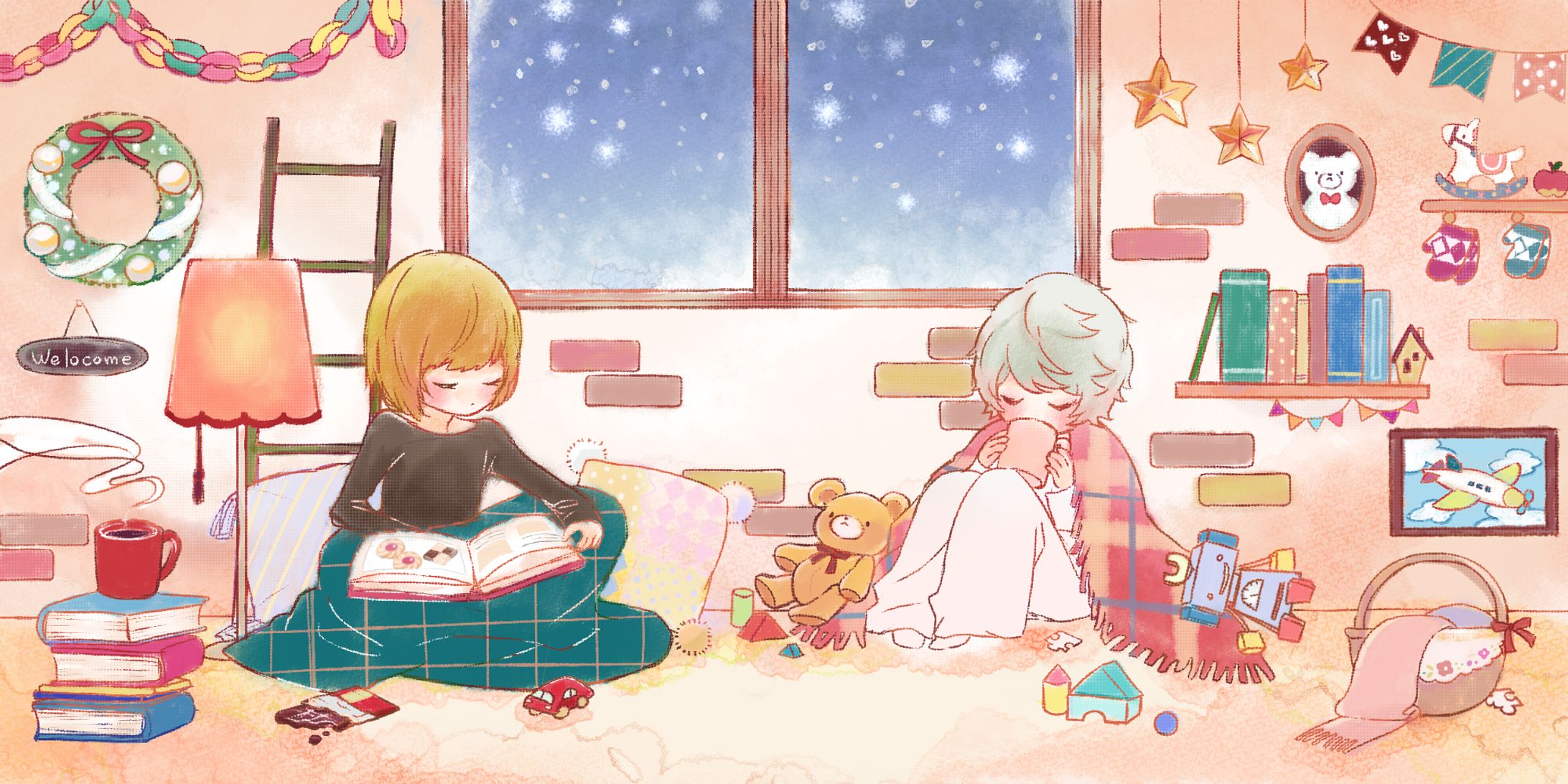 部屋の絵 絵本タッチ-1