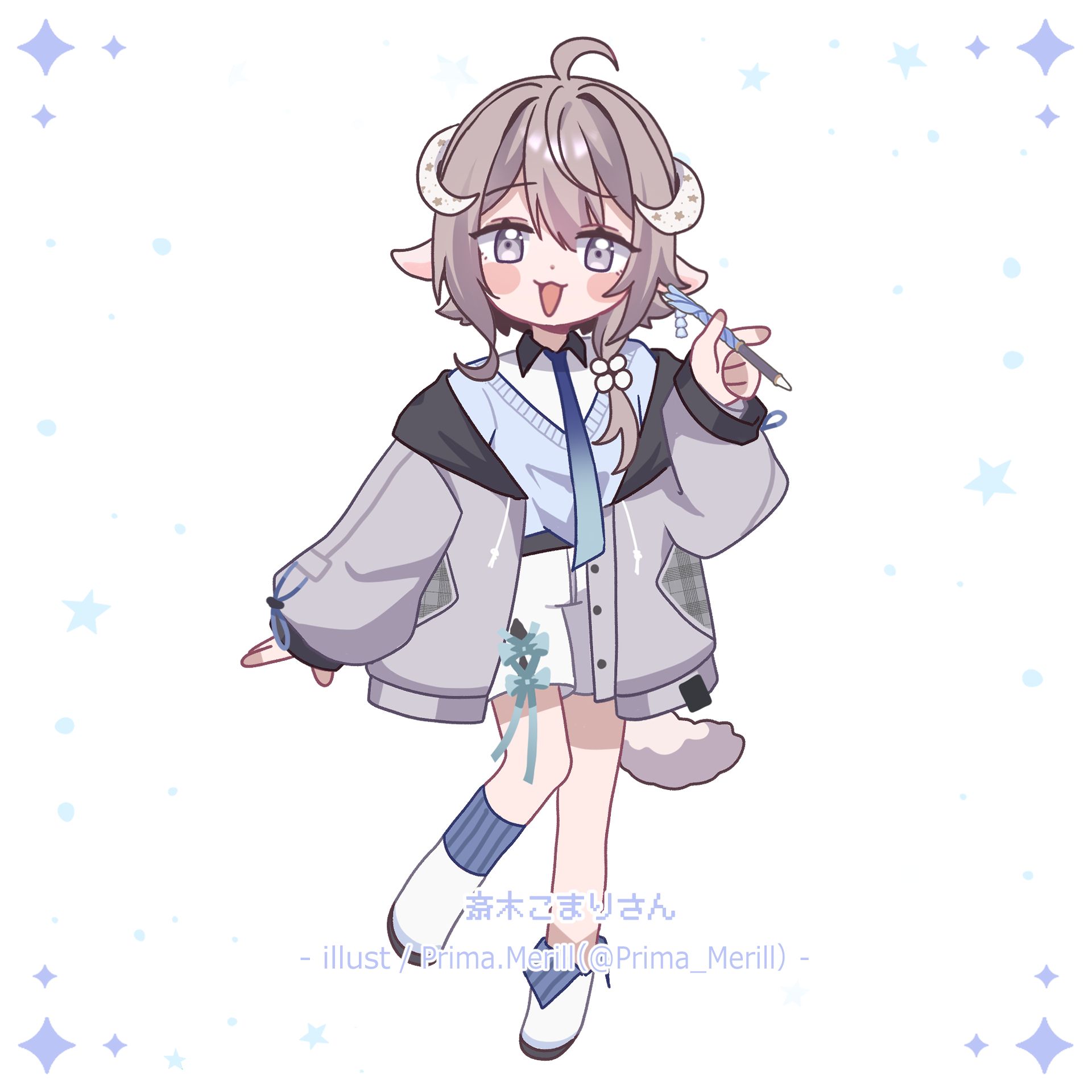 りりぃなす様用イラスト ずしり5周年 🎉🎉 #イラスト #イラストグラム #にじさんじ #葛葉