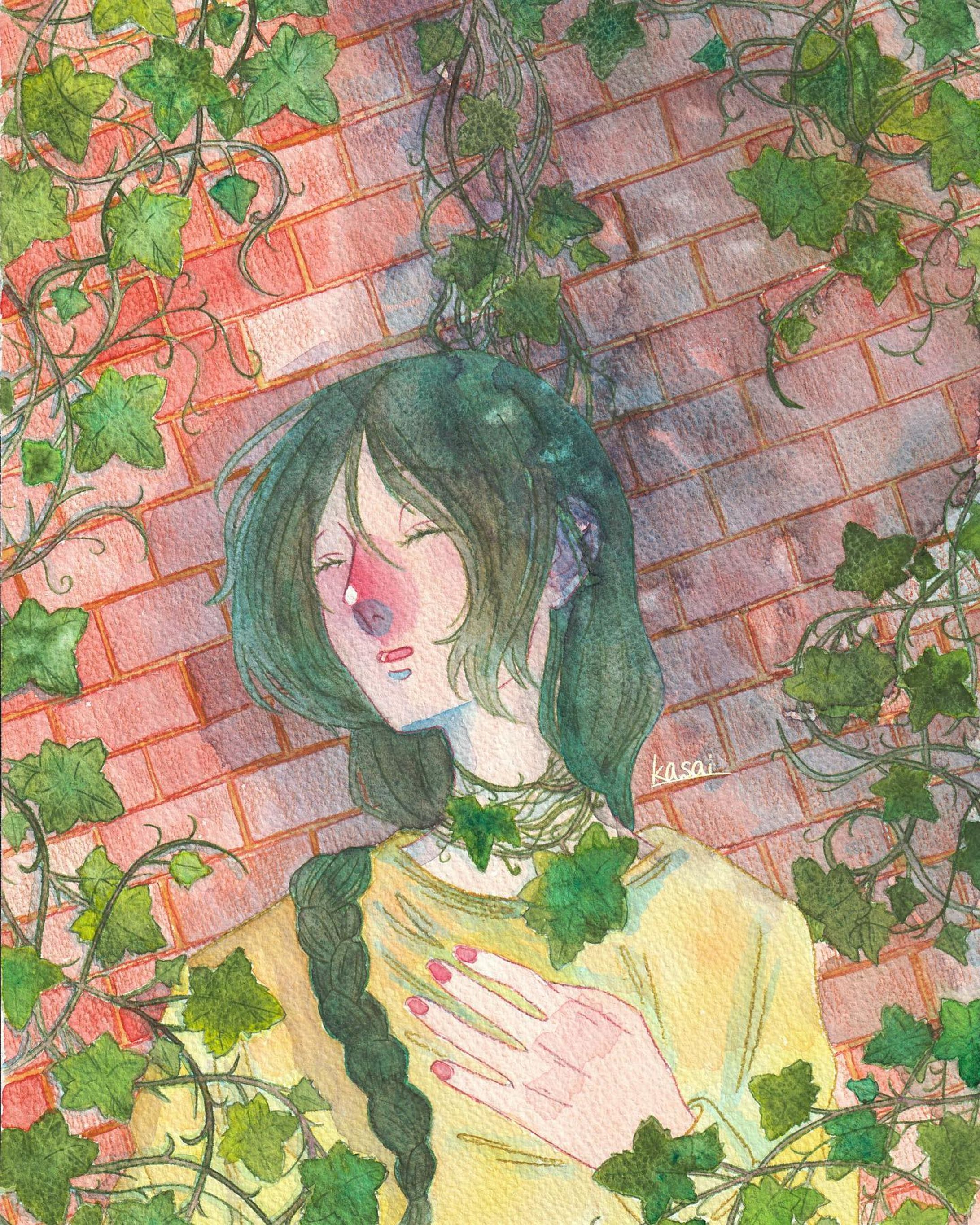 『Curse』
 #透明水彩  #イラストレーション  #イラスト  #アナログイラスト  #watercolor  #watercolorpainting  #watercolorart  #art-1