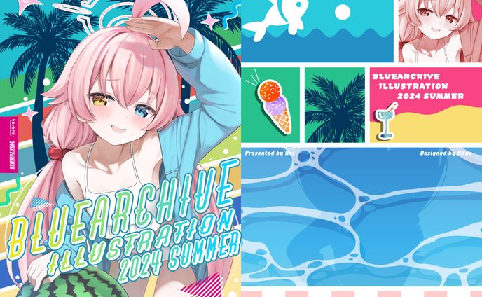 「BLUEARCHIVE ILLUSTRATION 2024 SUMMER」C104表紙デザイン / Rei