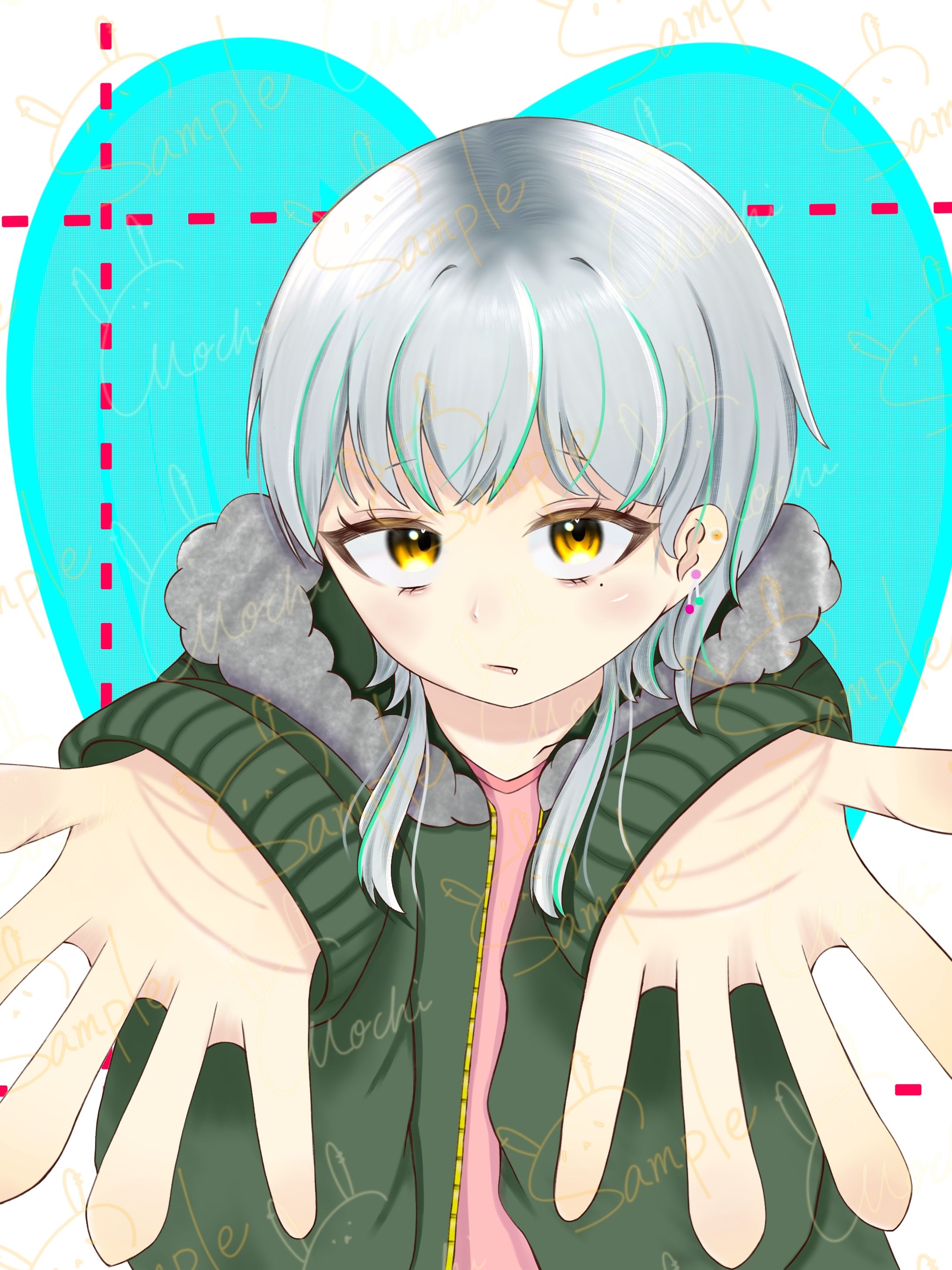 もち🤍🐰バレンタイン/等身バストアップ-1